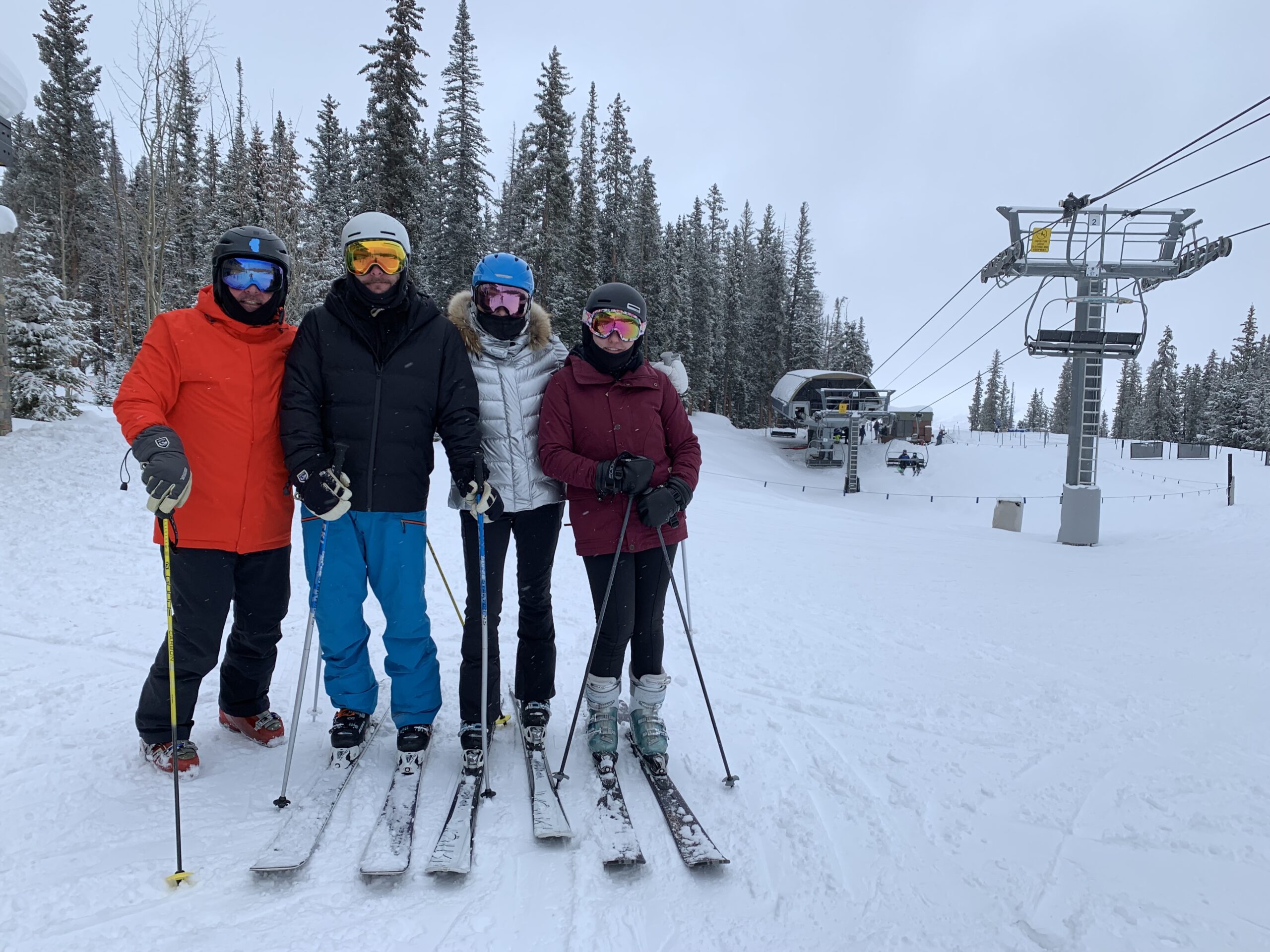 The Betta Family on Skis in Aspen