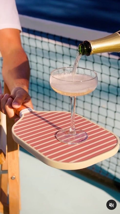 champagne and pickleball